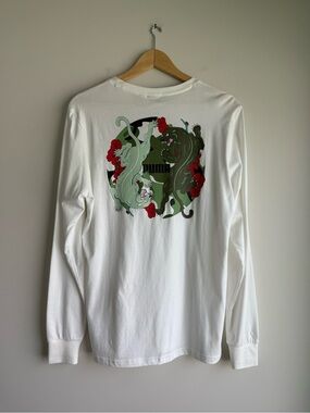 NWT Puma White Long Sleeve Graphic Tee Medium